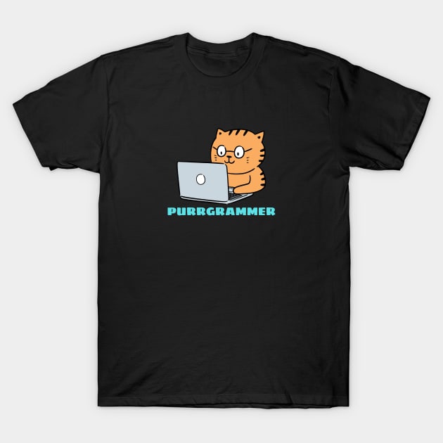 Purrgrammer | Cute Programmer Pun T-Shirt by Allthingspunny